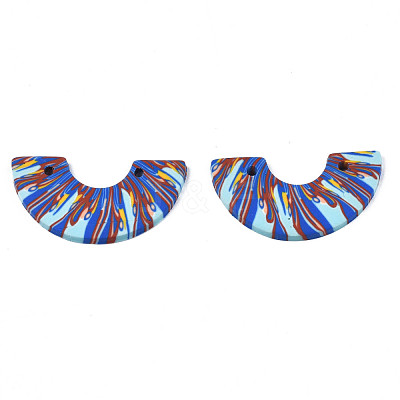 Handmade Polymer Clay Pendants CLAY-N010-028-B02-1