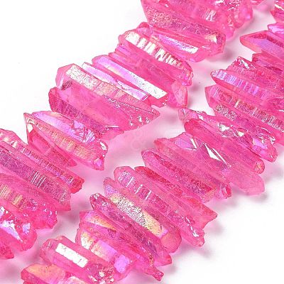 Natural Quartz Crystal Points Beads Strands G-K181-B10-1