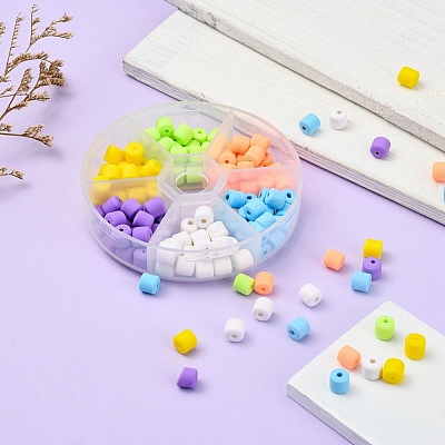 6 Colors Polymer Clay Bead Strands CLAY-YW0001-18-1