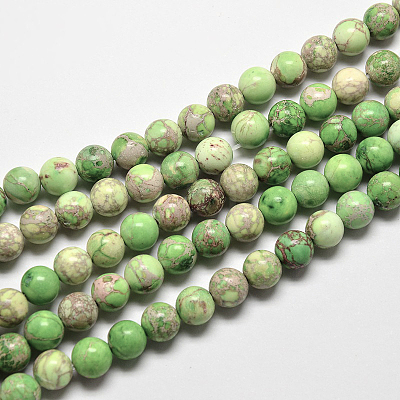 Natural Imperial Jasper Beads Strands G-I122-10mm-01-1