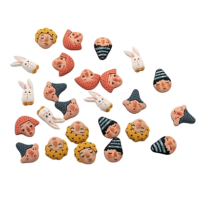 Opaque Resin Cabochons CRES-CJ0001-23-1