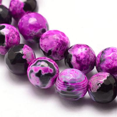 Natural Fire Crackle Agate Bead Strands G-K166-06F-8mm-07-1