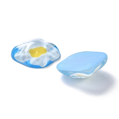 Oil Painting Style Resin Cabochons CRES-P019-01A-1