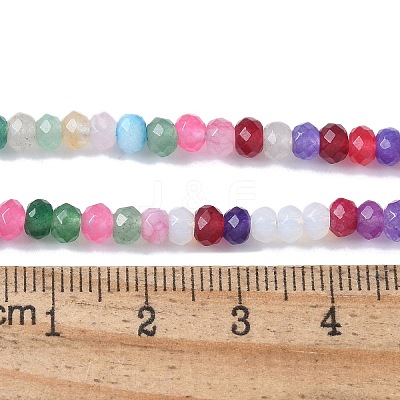 Dyed Natural Malaysia Jade Rondelle Beads Strands X-G-E316-2x4mm-67-1