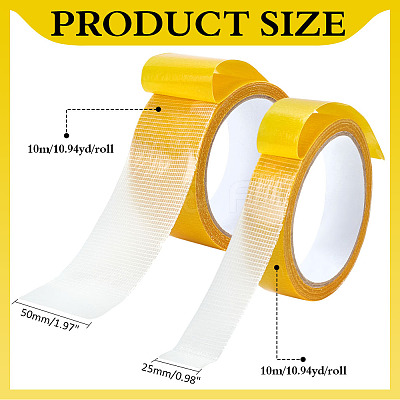 2 Rolls 2 Styles Plastic Double Sided Adhesive Tapes for Fixing Carpet AJEW-ME0001-41-1