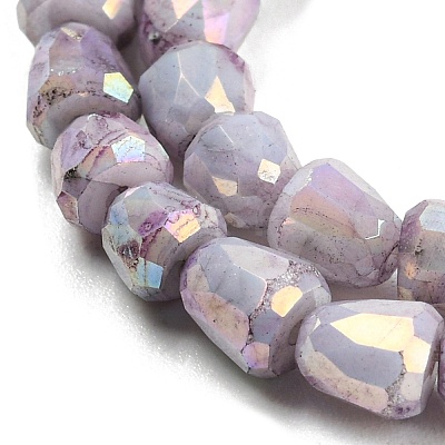Electroplate Glass Beads Strand GLAA-G088-03-01-1
