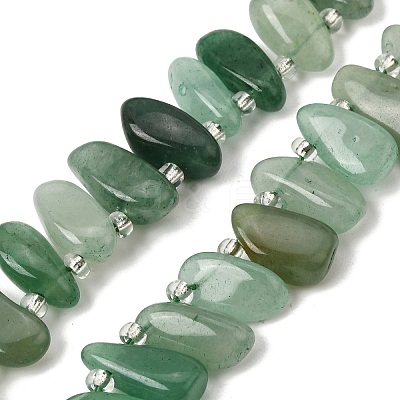 Natural Green Aventurine Beads Strands GG-CBADF20-A09-1