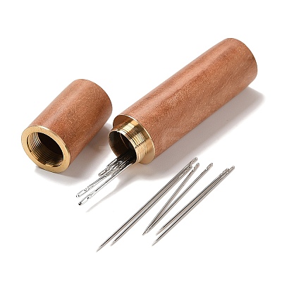 12Pcs Galvanized Iron Self Threading Hand Sewing Needles TOOL-NH0001-02C-1