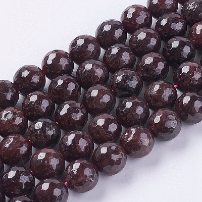 Natural Garnet Beads Strands X-G-G542-10mm-21-1