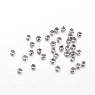 Rondelle Brass Crimp Beads KK-L134-27P-1