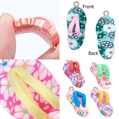 Handmade Polymer Clay Pendants PORC-SC0001-01-1