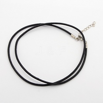 Leather Cord Necklace Making MAK-F002-01-1