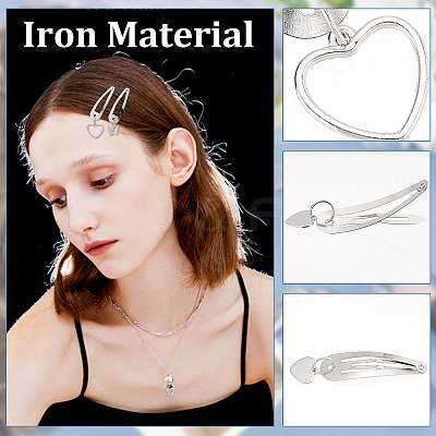 36Pcs 6 Style Iron Snap Hair Clips PHAR-CP0001-08-1