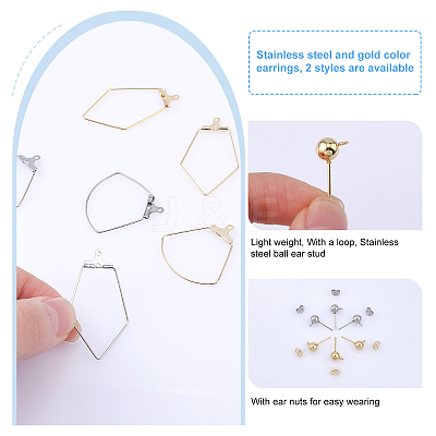 Dangle Stud Earrings DIY Making Kits DIY-UN0002-85-1