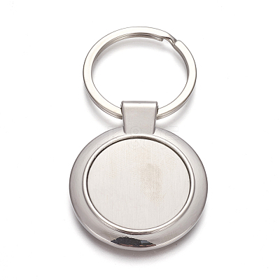 Zinc Alloy Keychain Cabochon Settings KEYC-L020-01P-1