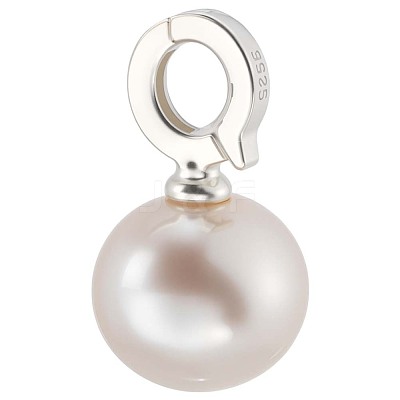 1Pc Natural Baroque Keshi Pearl Freshwater Pearl Round Pendants PEAR-BBC0001-25B-1