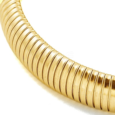 Ion Plating(IP) 304 Stainless Steel Spring Bangles for Women Men BJEW-U003-02C-G-1