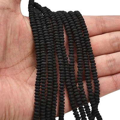 Natural Lava Rock Beads Strands G-L635-A25-4x2mm-1