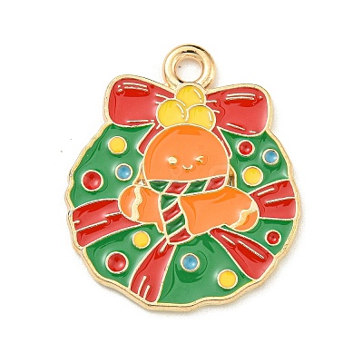 Christmas Theme Alloy Enamel Pendants ENAM-I060-01J-1