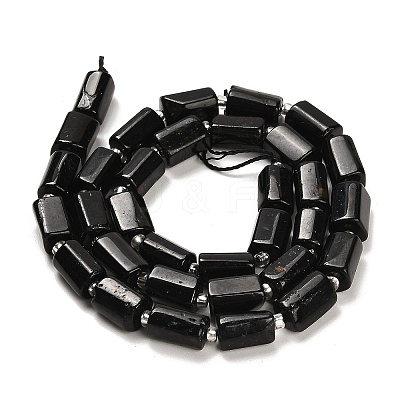 Natural Black Tourmaline Beads Strands G-G068-A07-01-1