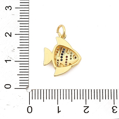 Brass Micro Pave Cubic Zirconia Pendants KK-D502-26D-G-1