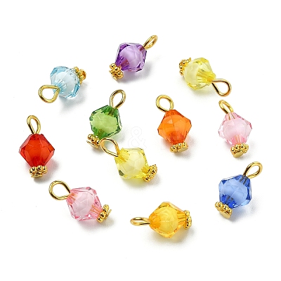 100Pcs Transparent Acrylic Bead in Bead Pendants PALLOY-YW00078-01-1