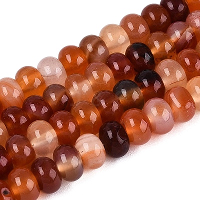 Natural Carnelian Bead Strands X-G-R403-4x6-16-1