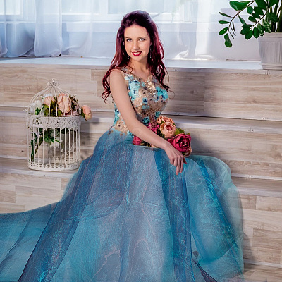 Polyester Organza Fabric DIY-WH0021-45C-1