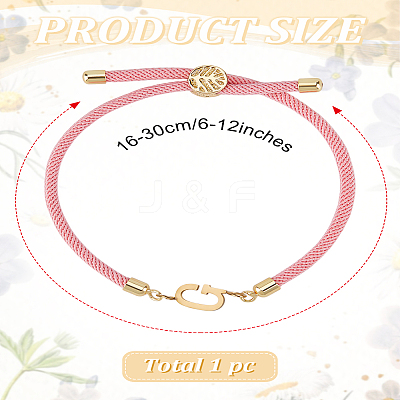 1Pc Adjustable Nylon Cord Slider Bracelets for Women BJEW-LP0001-32G-03-1