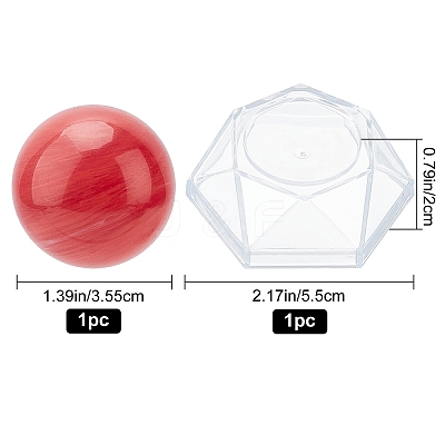 2Pcs 2 Style Natural Quartz Crystal Ball DJEW-CP0001-08-1