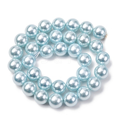 Electroplated Shell Pearl Beads Strands BSHE-G041-12mm-03-1