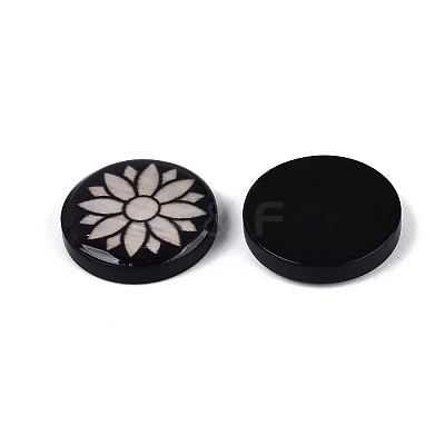 Acrylic & Natural Freshwater Shell Cabochons OACR-N164-06-1