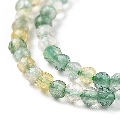 Synthetic Green Yellow Quartz Beads Strands G-C009-A10-1