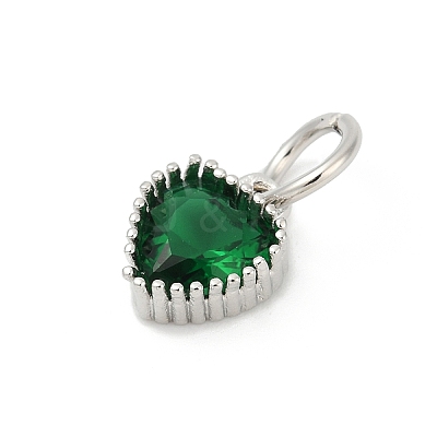 Brass Micro Pave Cubic Zirconia Pendants KK-H204-01P-06-1