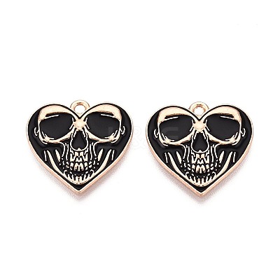Halloween Theme Alloy and Enamel Pendants ENAM-T021-30G-02-1