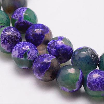 Natural Fire Crackle Agate Bead Strands G-K166-06F-6mm-11-1