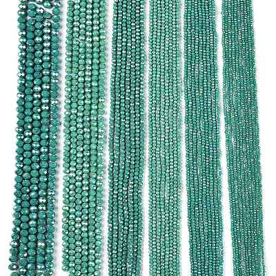 Electroplate Glass Beads Strands EGLA-A044-P1mm-B31-1