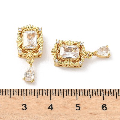 Brass Micro Pave Cubic Zirconia Beads KK-Z139-03G-02-1