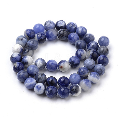 Natural South Africa Sodalite Beads Strands G-S259-35-8mm-1