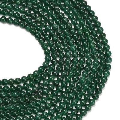 Natural Fuchsite Beads Strands G-L661-B01-6mm-B-1