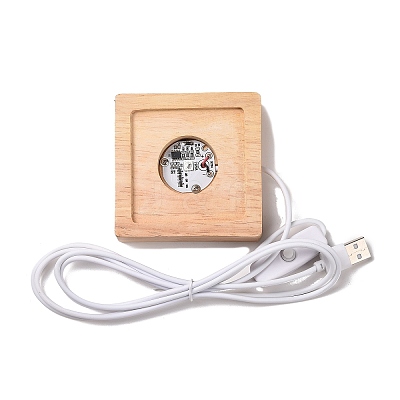 Square Solid Wood Base for Crystal Stones JX333B-1