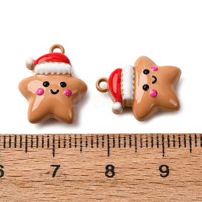 Christmas Themes Baking Paint Alloy Pendants LS-FIND-G097-02E-1