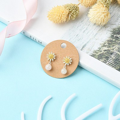50Pcs Paper Jewelry Display Cards CDIS-CJ0001-07-1