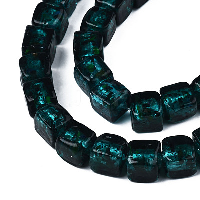 Handmade Silver Foil Lampwork Beads FOIL-N004-01A-01-1