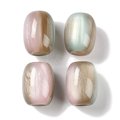 Triple Color Resin European Beads RESI-F055-13-1