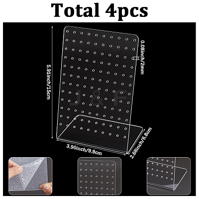 Acrylic Earring Display Stands EDIS-WH20003-03A-1