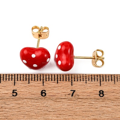 Brass Micro Pave Cubic Zirconia Stud Earrings EJEW-D328-01G-03-1