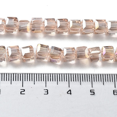 Electroplate Glass Beads Strands LS-EGLA-D018-6x6mm-75-1
