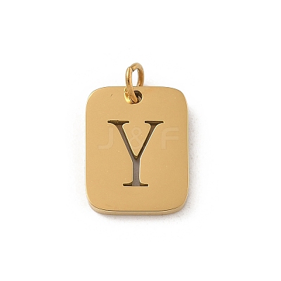 304 Stainless Steel Charms STAS-R001-01G-Y-1