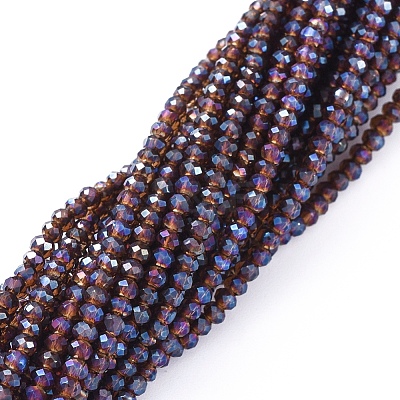 Electroplate Glass Beads Strands EGLA-F149-FR-05-1